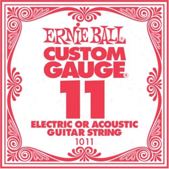 Ernie Ball Eb1011 Single Sgeel Acoustic Electric Guitar String - .011 Gauge