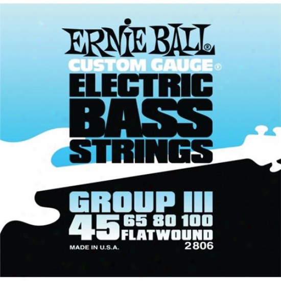 Ernie Ball Eb2806 Flatwound Custom Gauge Electric Bass Strings