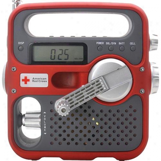 Eton American Red Cross Solarlink Fr360 Em3rgency Radio - Red