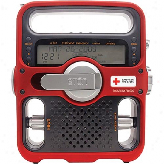 Eton American Red Cross Solarlink Fr600 Emergency Radio - Red