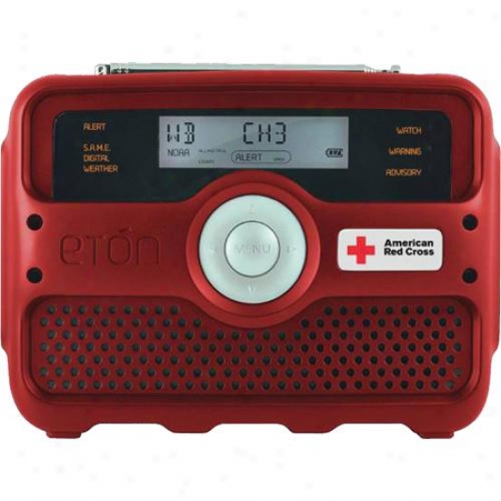 Eton American Red Cross Weather Tracker Fr800 - Red - Arcfr800r