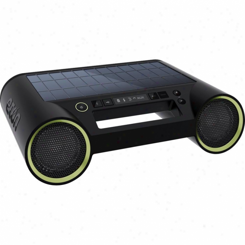Eton Nrks100 Rukus Portable Bluetooth Sound System With Solar Array Black