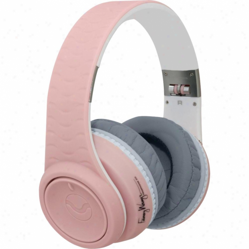 Fanny Wang Over Ear Headphones With Apple Remote & Mic Fw2003pnkwhi-pink/white