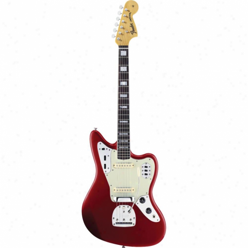 Fender&reg; 017-0084-809 50th Anniverxary Jaguar Marked by ~ity Guitar - Red