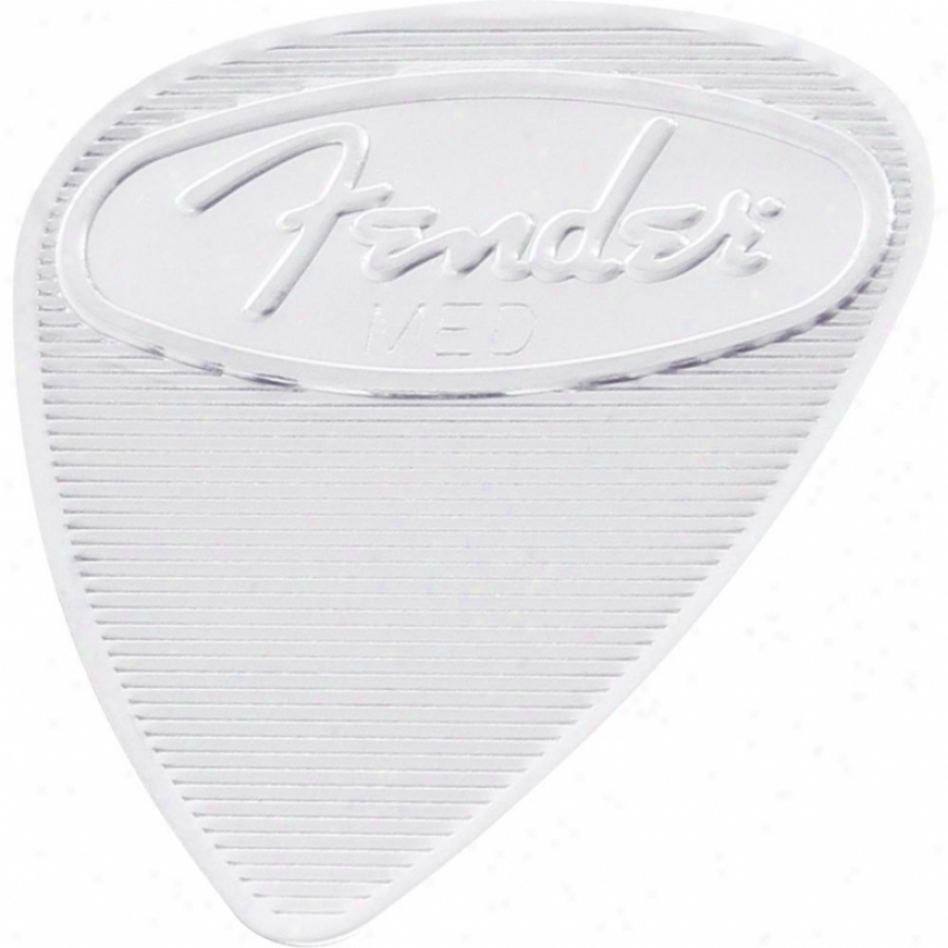 Fender&reg; 098-2351-800 Medium Stainless Steel Guitar Picks - 4 Pack