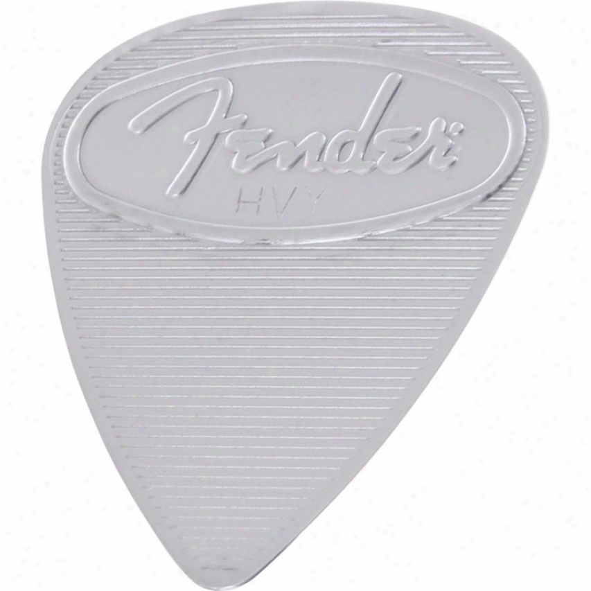 Fender&reg; 098-2351-900 Heavy Stainless Steel Guitar Picks - 4 Pack