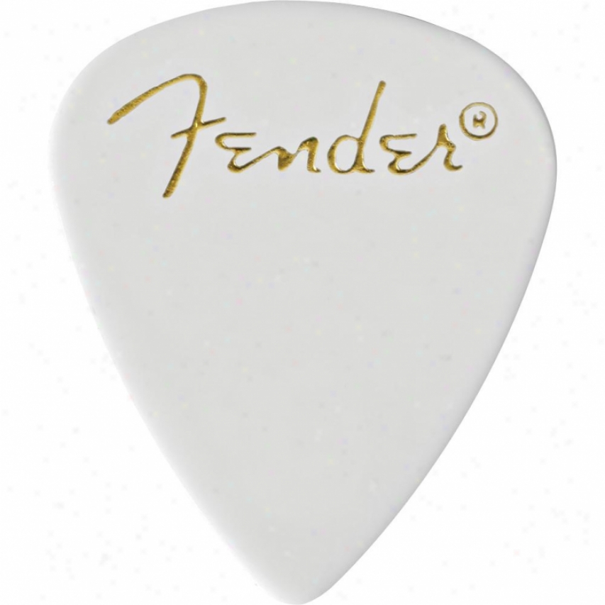 Fender&reg; 0980351780 351 Shape Classic Celluloid Guitar Pickpack - White