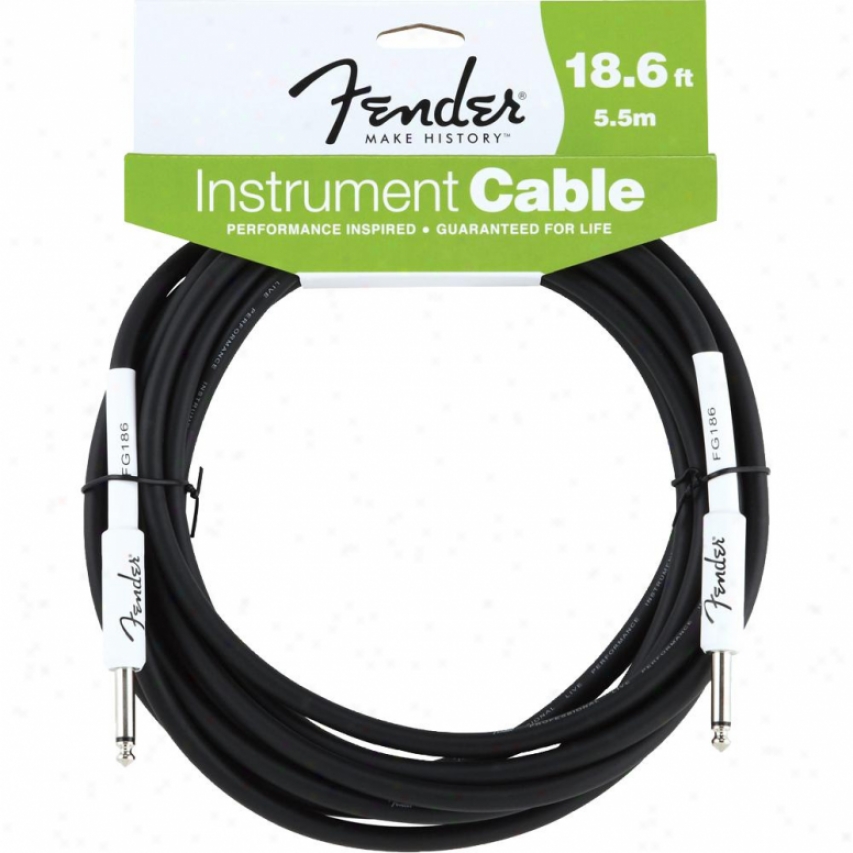 Fender&reg; 18.6-feet Instrument Cable - Black - 099-0820-007