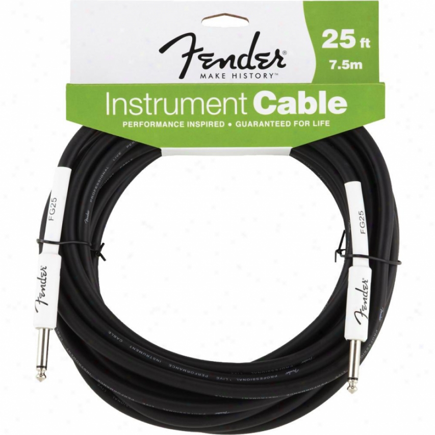 Fender&reg; 25-foot Instrument Cable - Black - 099-0820-009