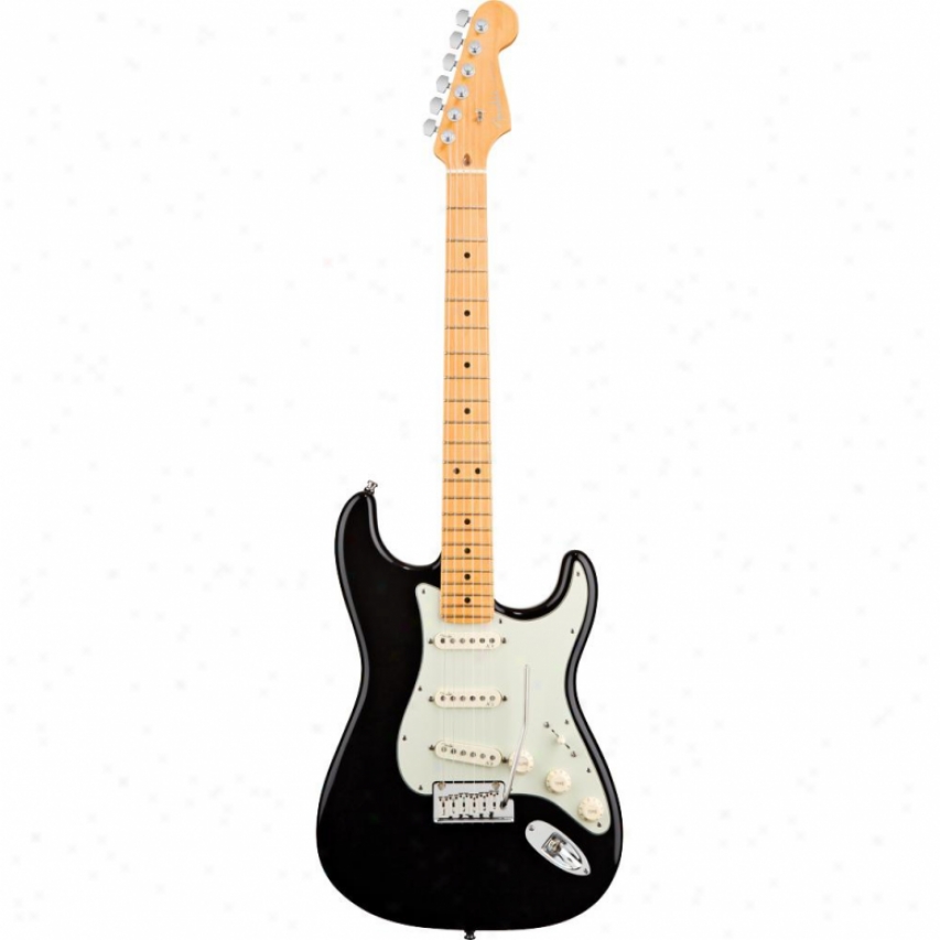 Fender&reg; American Deluxe Stratocaster V Neck Maple Guitar - Black