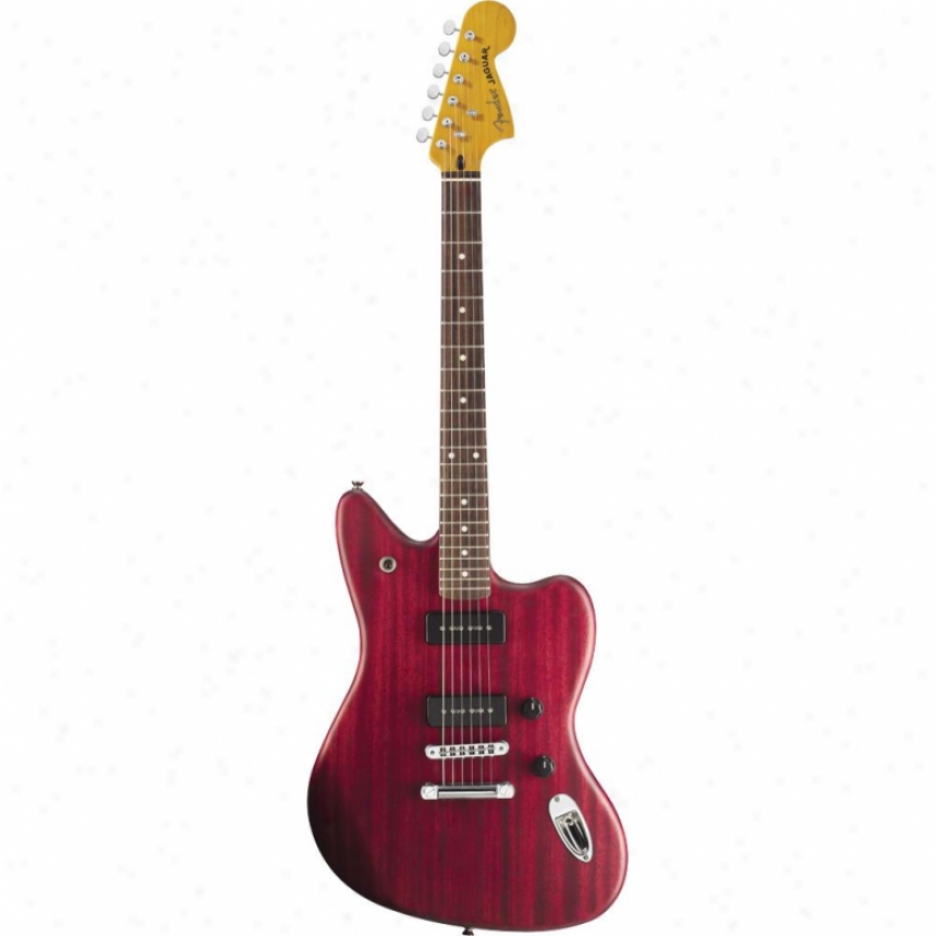 Fender&reg; Modern Playef Jaguar 0241300538 - Red Transparent