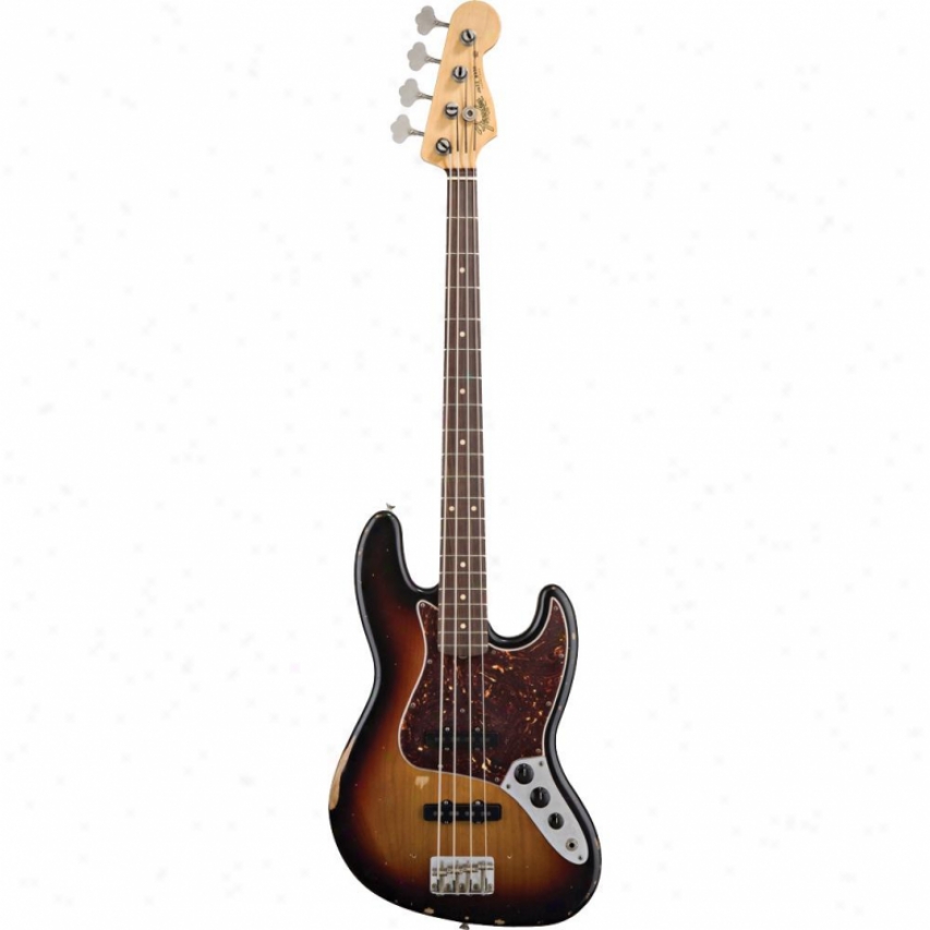 Fender&reg; Road Worn '60s Jazz Bass&reg; Guitar - 3-color Sunburst - 013-1810-3