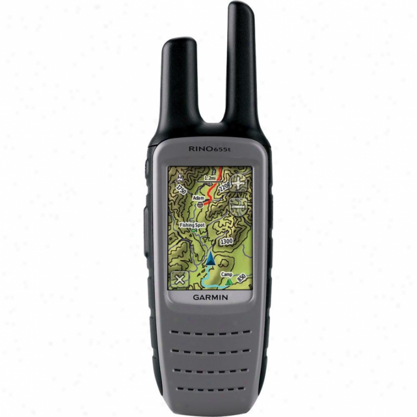 Garmin Rino 655t Rugged Touchscreen Gps & Two Custom Radio