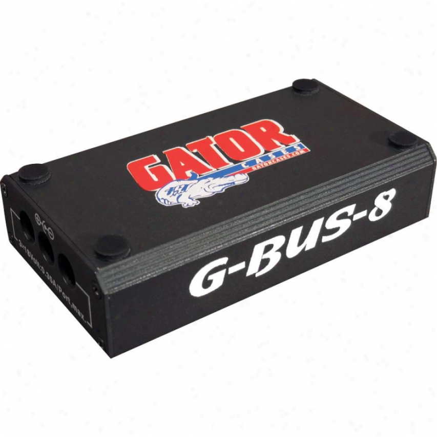 Gator Cases 9v And 18v Multi-output Dc Power Source Against Pedals