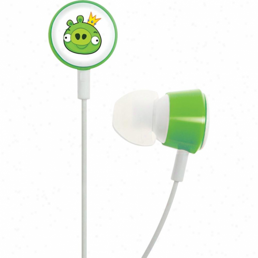 Gear4 Angry Birds Tweeters In-ear Bud Headphones - Green Hab003g