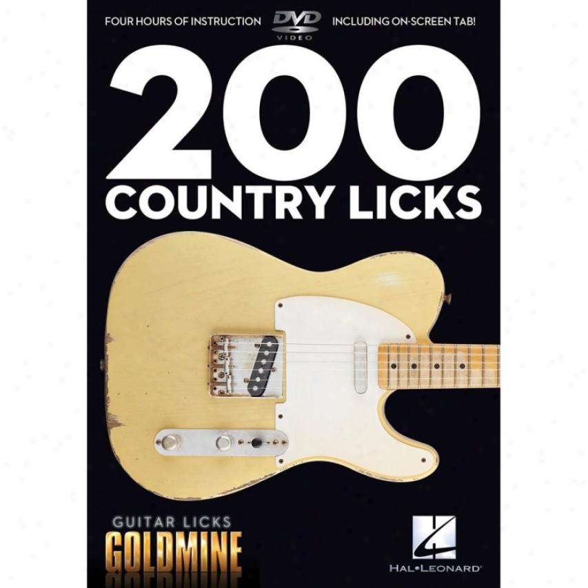 Hal Leonard 200 Guitar Licks Goldmine - Dvd - Tab