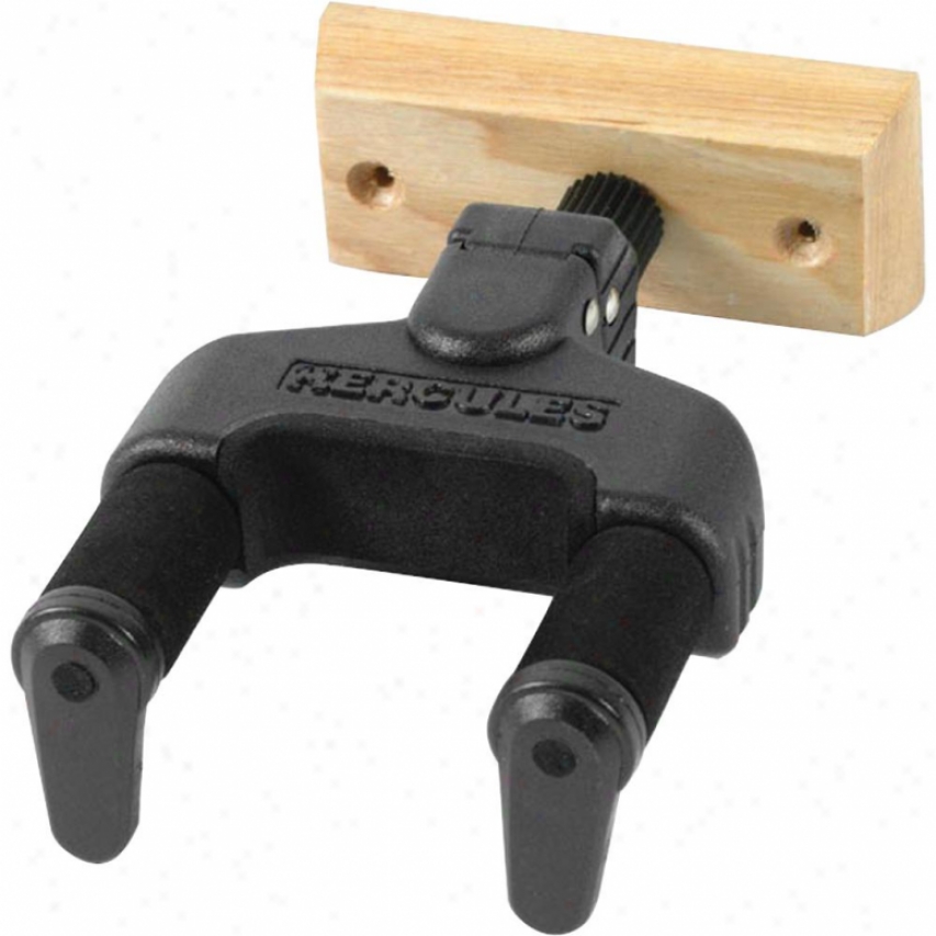 Hercules Stands Gsp38wb Guitar Wall Hanger By the side of Wood Base