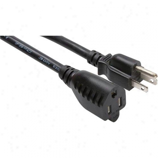 Hosa 3 Prong Ac Power Extension Cord, 14 Awg, Black Jacketed, 25 Ft.