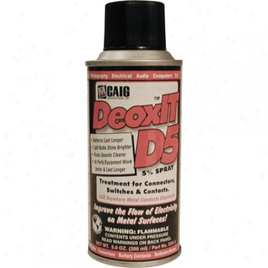 Hosa D5s6 Deoxit Contact Cleaner Maximum Strength Aerosol Spray