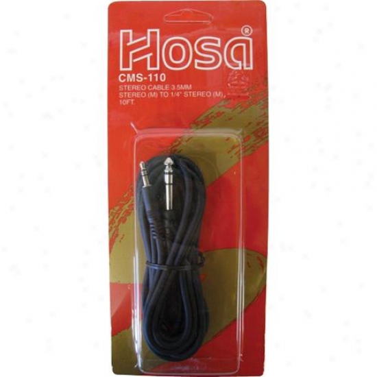 Hosa Open Driver's seat Cms-110 Stereo 3.5mm To Stereo 1/4" Audio Cable