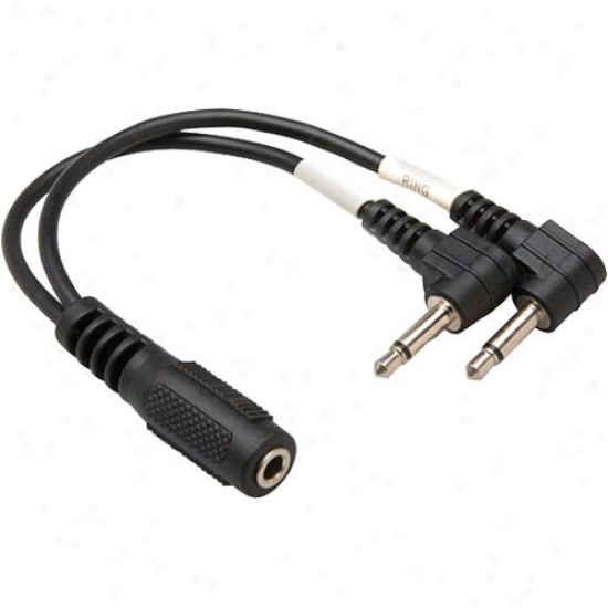 Hosa Stereo 3.55 Mm Jack (f) To Two Right Angle Mono 3.5 Mm Plugs (m), 6 Inch