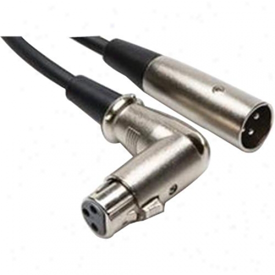 Hosa Straight Xlr (male) To Right-angle Xlr (female), 1.5 Ft.