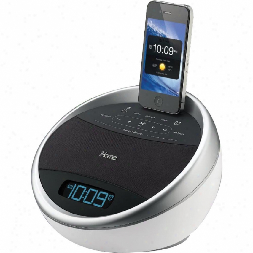 Ihome Color Changing Clock Radio Ia17wzc - White