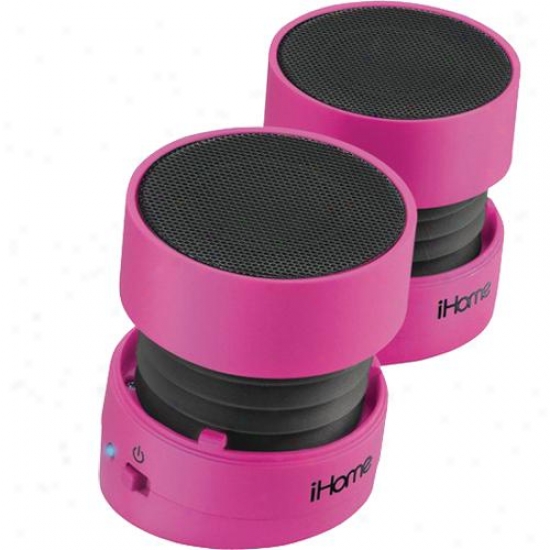 Ihome Ihm78px Rechargeable Mini Speakers - Pink