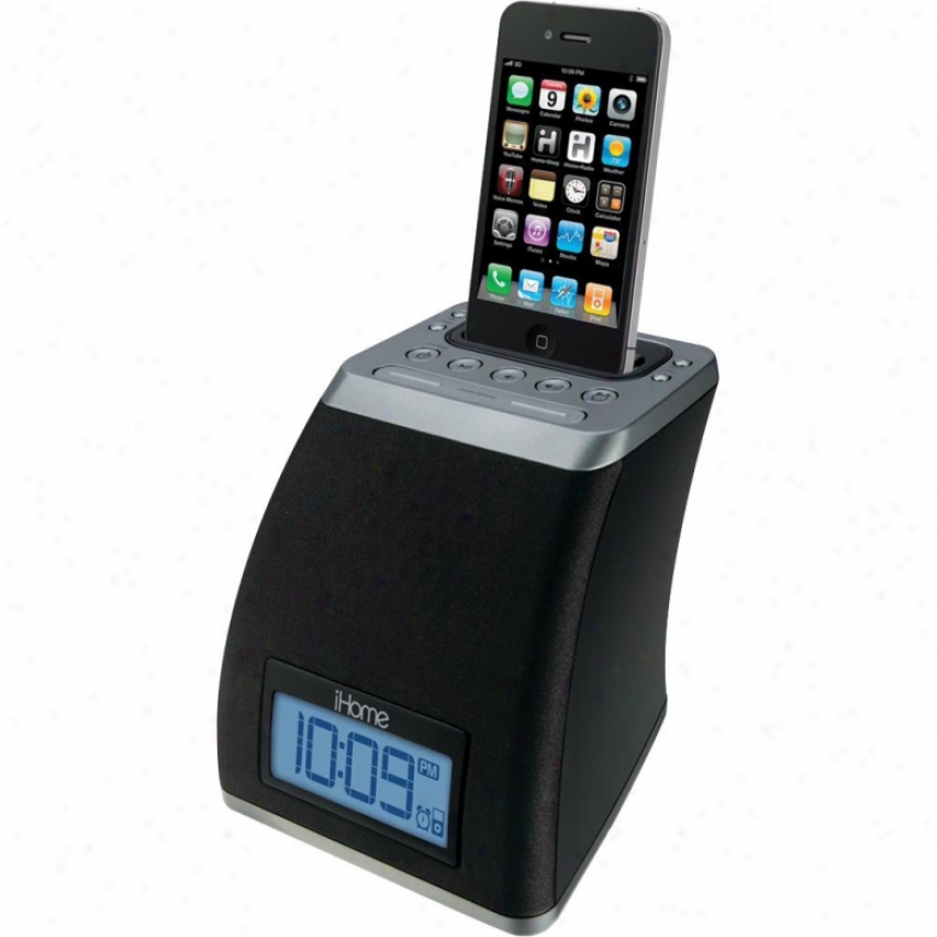 Ihome Ip21 Spacesacer App-friendly Alarm Clock For Iphone And Ipod - Gunmetal