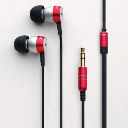 Ihome Noise Isolating Earbuds Red