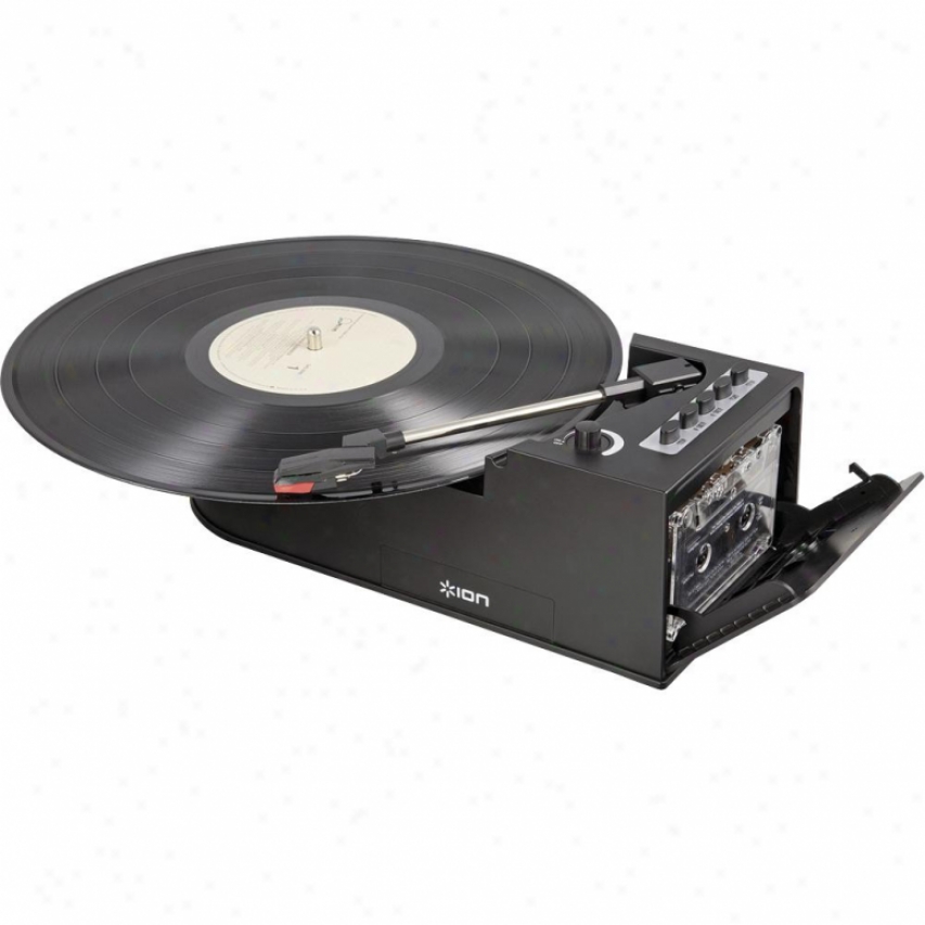 Ion Duo Deck Ultra-portable Usb Turntable With Cassette Deck