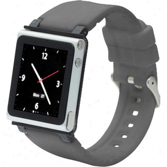 Iwachz Watchband Strap Case For Ipod Nano (6th Generation) - Grey