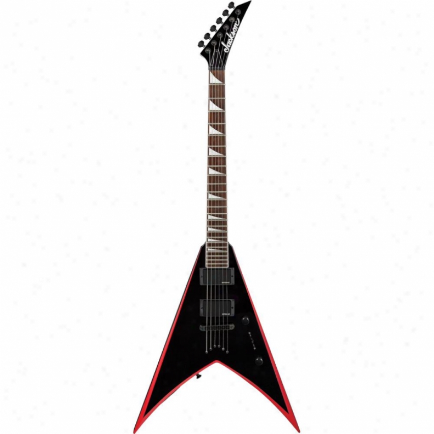 Jackson&reg; Electric Guitar Kvxt Black W/ Blood Red Bevels Sovereign V