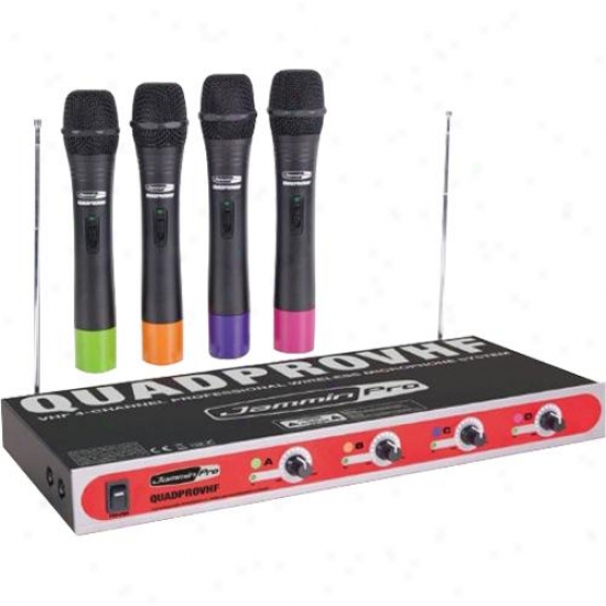 Jammin Pro Vhf 4-channel Professional Wireless Microphone System