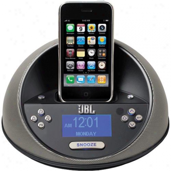 Jbl On Time Micro Portable Loudspeaker Dock With Clock & Alarum For Ipod/ipnone