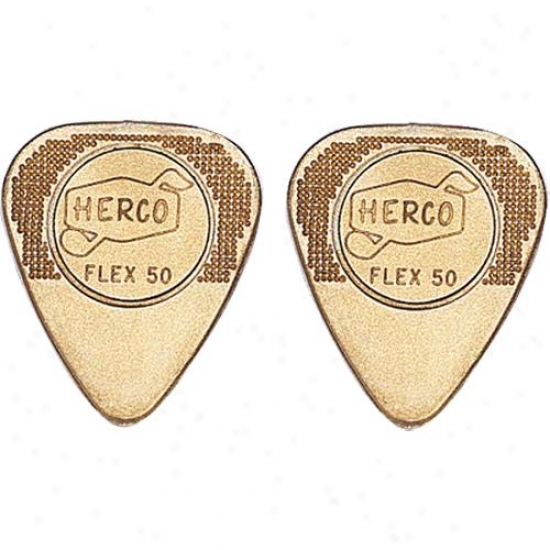Jim Dunlop Herco Flex 50 Nylon Heavy Guitar Picks - Silver