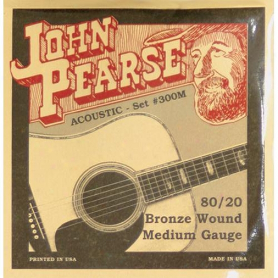 John Pearse Strings 300m Medium Acoustic Guitar Strings