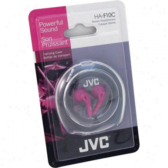 Jvc Ha-f10p Spike Bud Headphones - Pink