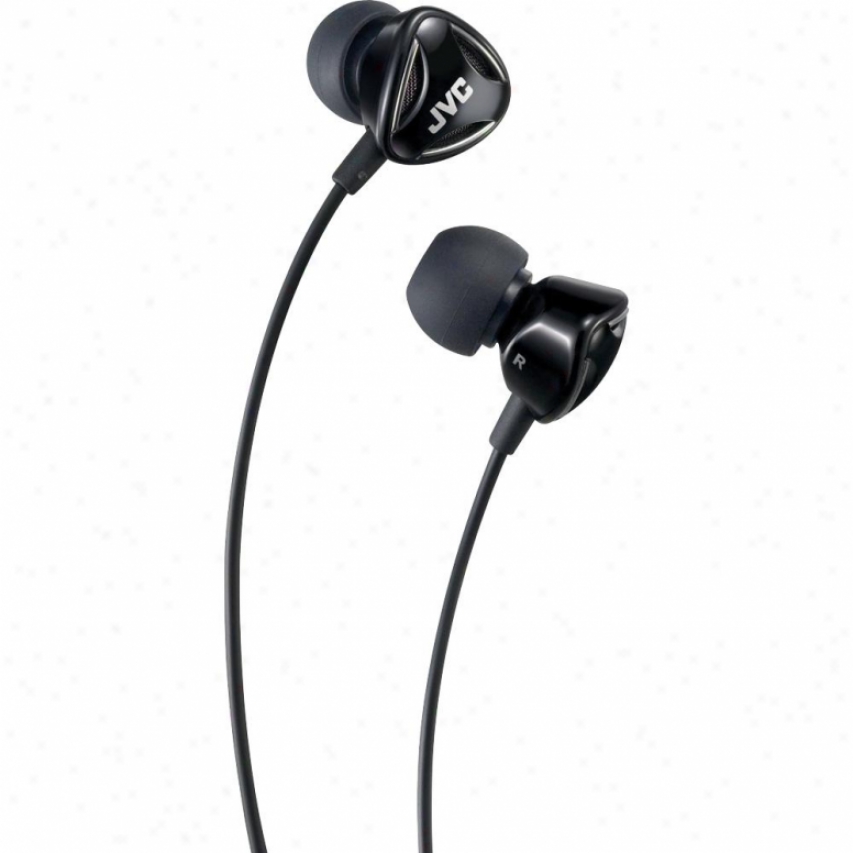 Jvc Ha-fxc80 Dark Series Tri-form Inner Ear Headphones - Black