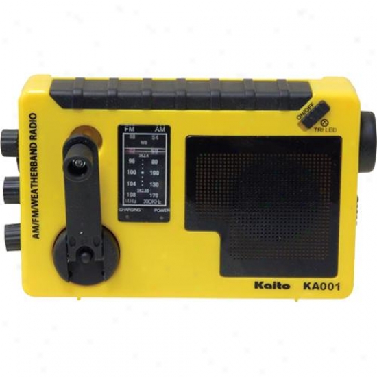 Kaito Electronics Inc. Ka001 Portable Hand-crank Am, Fm, Noaa Radio