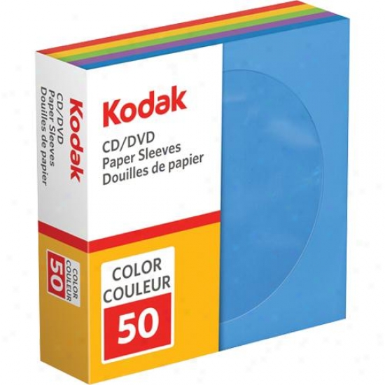 Kodak Cd/dvd Multi-color Paper Sleeves - 50 Pack 570113