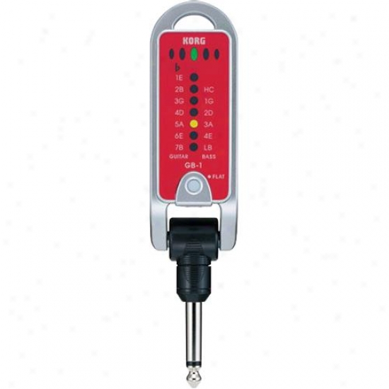 Korg Pitchjack Plug-in Jack Tuner For Guitar And Bass - Red