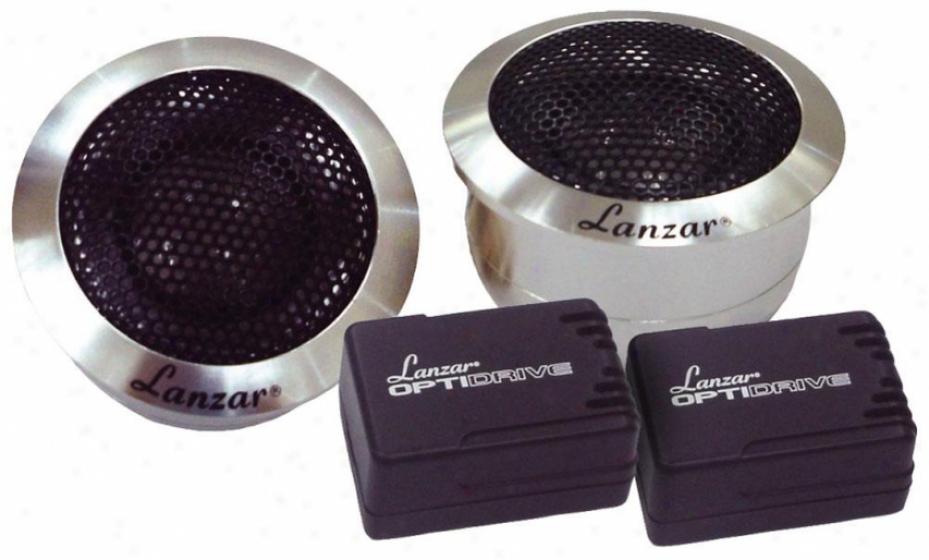 Lanzar 1'' Titanium Cupola Tweeter Aluminum Hojsings Optidrive Optitw