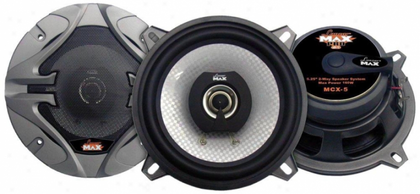 Lanzar 5.25'' 2-way Speakers 160 Watts Max Pro Mcx5