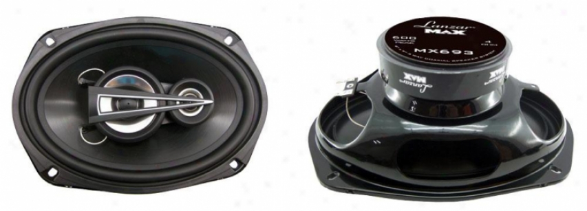 Lanzar 6''x9'' 3 Way Coaxial Speakers 600 Watts Mx693