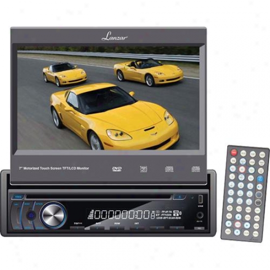 Lanzar 7-in Motorized Touch Screen Tft/lcd MonitorW ith Dvd/cd/mp3/mp4/am/fm Pla