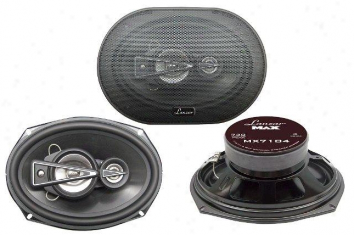 Lanzar 7''x 10'' 4 Way Coaxial Speaker 730 Watts Mx7104