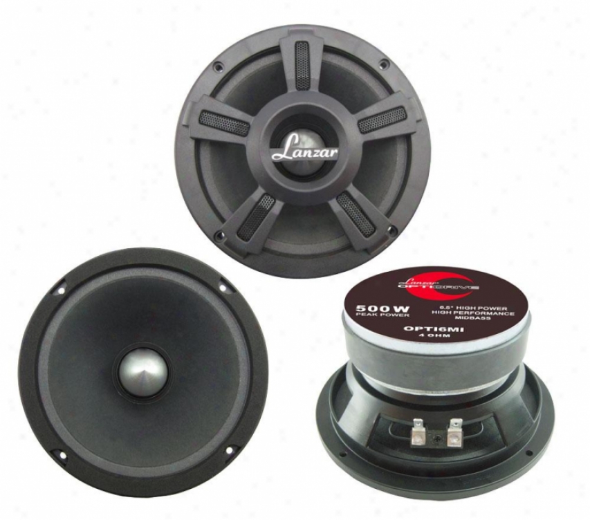 Lanzar Opti Pro 500 Watts 6.5&0#39;' High Power Midbass Speaker