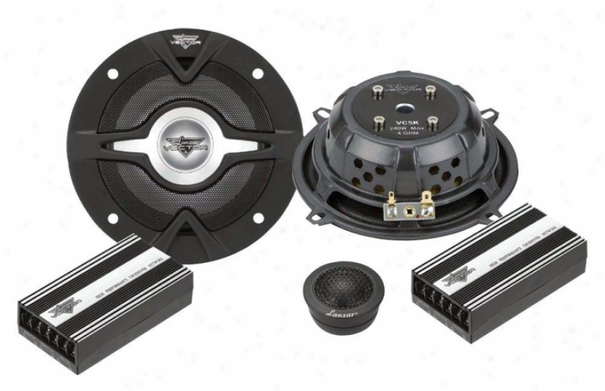 Lanzar Vector 5.25'' 2-way Slim Component Speaker System