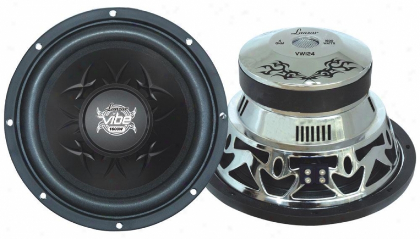 Lanzar Vibe 10" 1200 Watt 4 Ohm Chrome Subwoofer